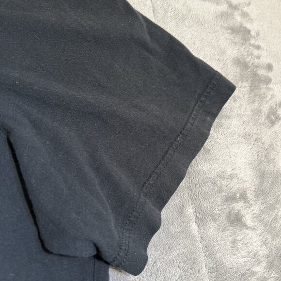 Doc & Amelia Tee Shirt Mens Large Black Embroidered X Logo Basic Cotton Top - Picture 4 of 9